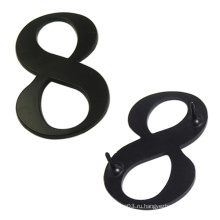 Черное Письмо "8" Металлический Знак